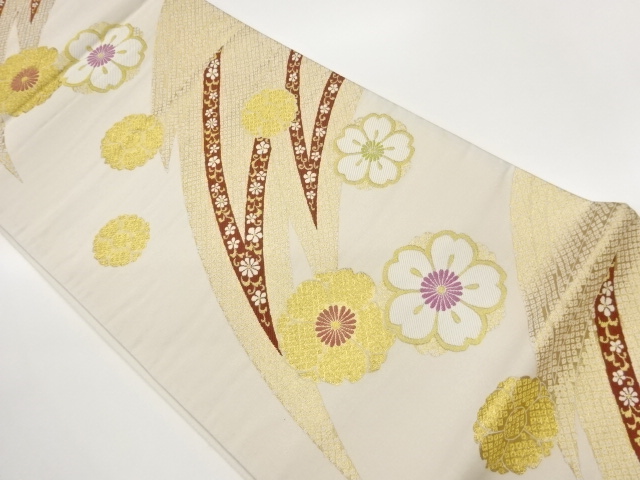 JAPANESE FUKURO OBI / WOVEN SAKURA